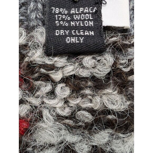 Tabask Patchwork Cardigan Handmade Alpaca Wool Lagenlook Sweater Jacket Size S - Picture 4 of 10